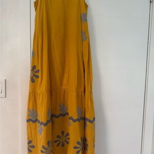 & Other Stories Mustard and Gray Asymmetrical Dress